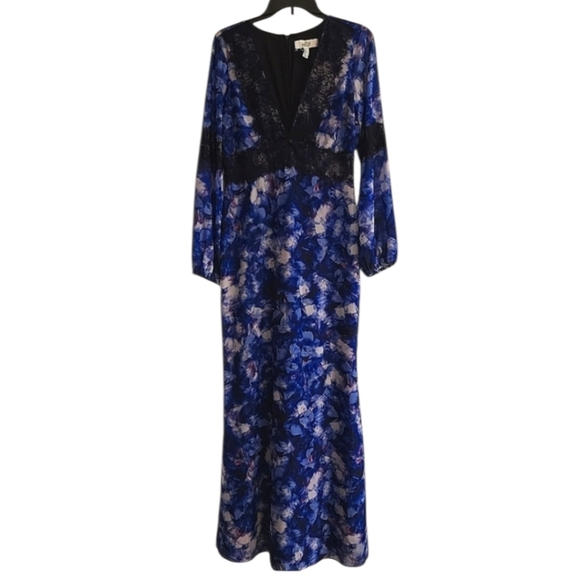 Badgley Mischka Dresses & Skirts - Badgely Mischka Deep V Maxi Dress- 6